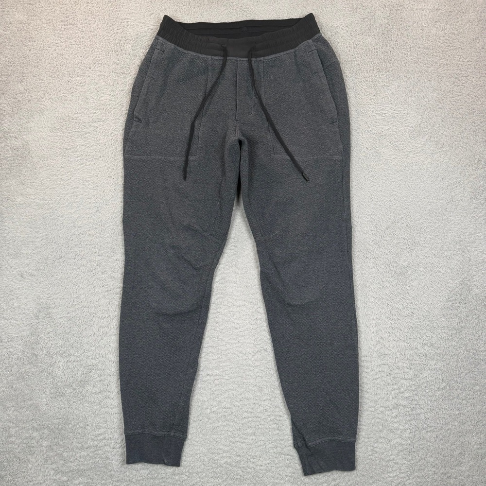 Lululemon Engineered Warmth Jogger Mens Medium Charcoal Grey Textured Knit Pants